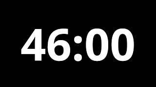 46 Minutes Timer With Black Background | No Music