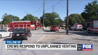 Crews respond to unplanned venting in Spartanburg