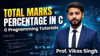 37.Calculating Total Marks Percentage in C Language | C Programming Tutorial | @codingseekho