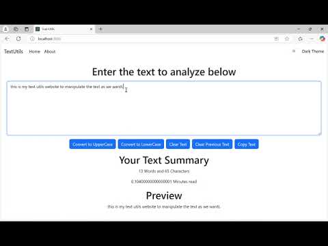 Textutils using react