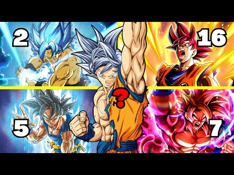 TOP 30 TRANSFORMAÇÕES MAIS FORTES DO GOKU EM DRAGON BALL - YouTube