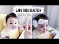 Cute Baby Reaction To Food  | Baby Eating Solid Food  For The First Time  | Meu & Mea