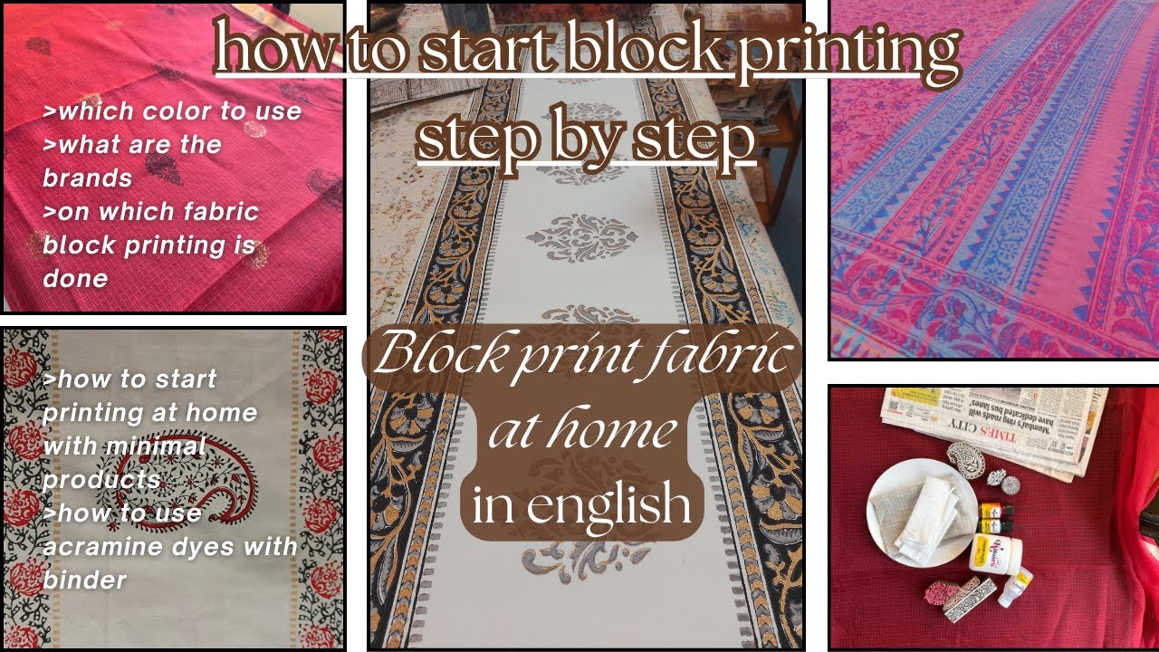 DIY dupatta block printing at home 