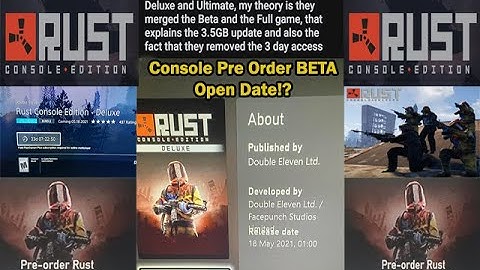 RUST CONSOLE EDITION Pre Order BETA is Opening Real Soon!