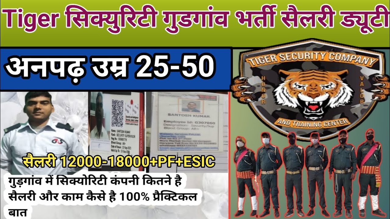 Tiger Security Guard Gurgaon ? Tiger security guard services training of security guard