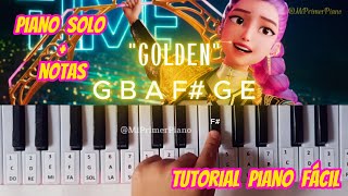 🎹 Golden - Las guerreras K-pop - TUTORIAL PIANO SOLO (Versión fácil) #piano #kpop #miprimerpiano