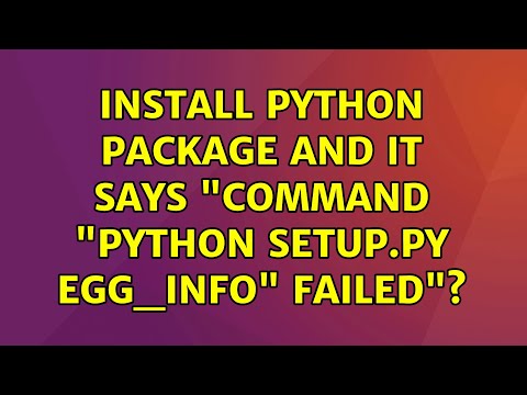 Ubuntu: Install python package and it says "Command "python setup.py egg_info" failed"?