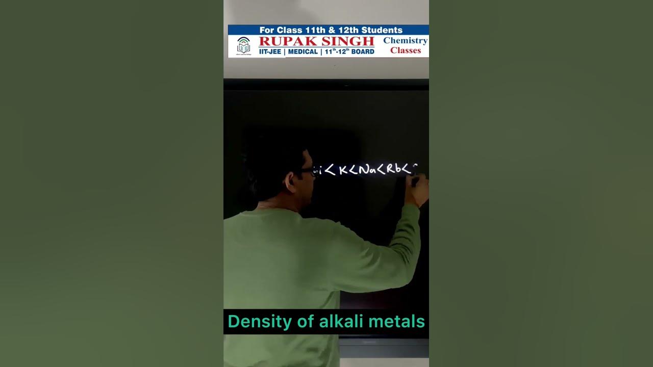 Chemistry revision density of alkali metals shorts yt ytshorts 