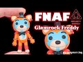 How to DIY Cute Glamrock Freddy FNAF Five Nights at Freddy&#39;s Security Breach Polymer Clay Tutorial
