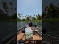 Crossing rivers on canoes