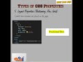 Types of CSS Properties Part 5