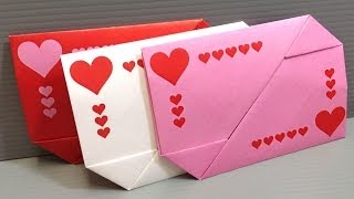 Origami Valentine's Day Gift Card Envelopes