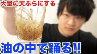 油の中で踊る！！大量の白魚をそのまま揚げて食べる！！