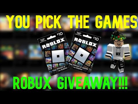 Robux Giveaway Viewers Pick Games Live Youtube - free 4000 robux giveaway youtube