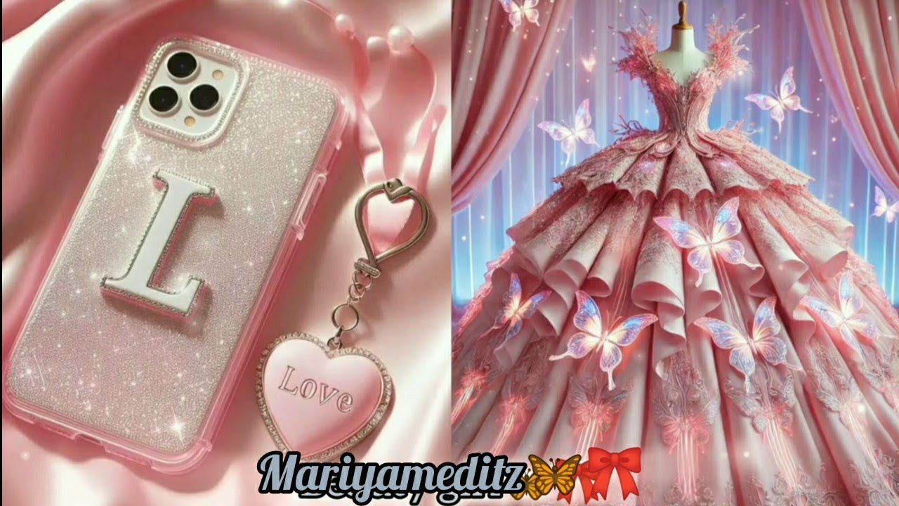 Choose 💗your name's first✨ letter and see your dreamy🤩 gown & phone case collection#mariyameditz 