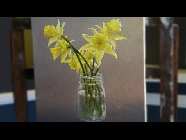 Flowers in a Jar - Still Life Painting