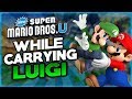 Is it possible to beat New Super Mario Bros. U While Carrying Luigi?