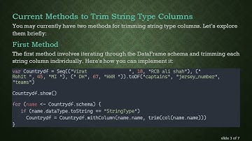 Efficiently Trim String Type Columns in Spark DataFrames Using Scala