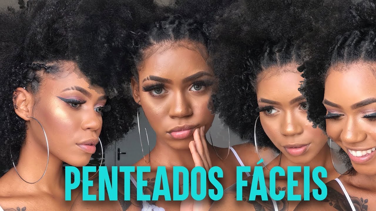 Penteados fáceis e estilosos para cabelos Crespo/cacheado ♥