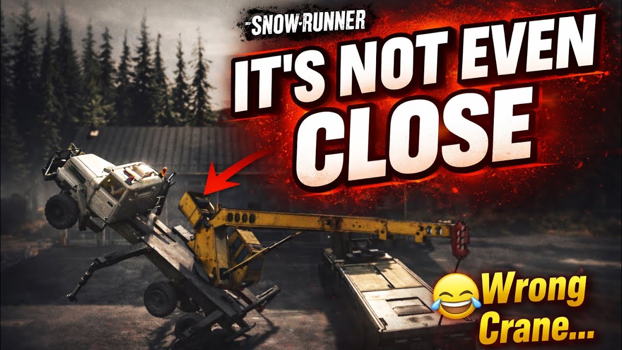 Flipping SnowRunner’s BIGGEST Truck With a Crane — Can It Be Done?