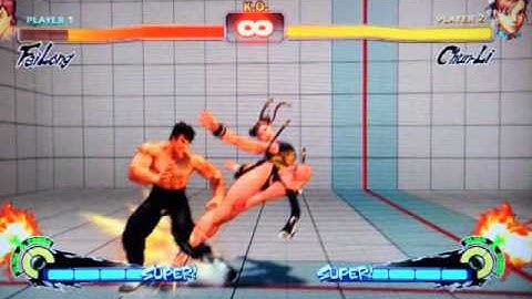 SSF4 Chun Li Safe Jump + OS against Fei Long