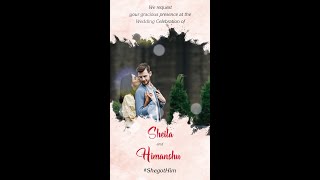 PB05V- Beautiful elegant watercolor splash wedding invitation video card - Whatsapp on +918879794909