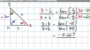 How to Learn Tangent Law Solving for a Side Grade 11 University Lesson 5 3