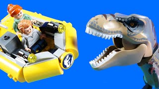 Lego Jurassic World T-Rex Dino Mech Battle  Dinosaur Treasure Hunt Adventure | Just4fun290