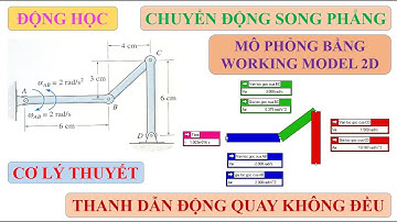 Cơ cấu 4 khâu bản lề, chuyển động song phẳng  Mô phỏng và kiểm tra lại bằng phần mềm working model