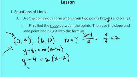 2.4 Write Equations of Lines (Lesson)