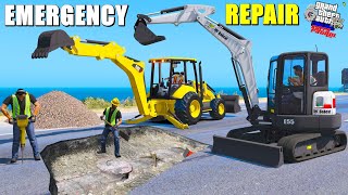 Repairing Underground Gas Line in GTA 5 RP!