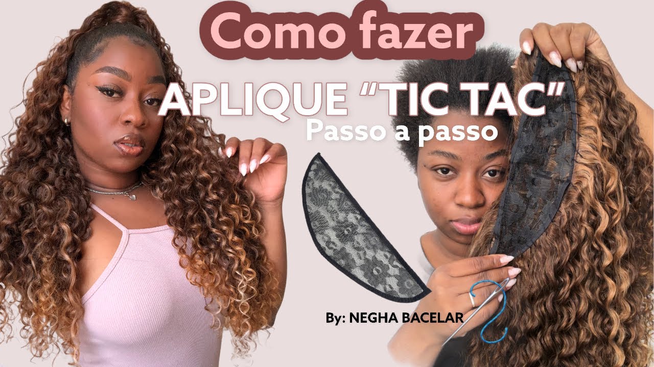 COMO FAZER APLIQUE TIC TAC SOZINHA / PASSO A PASSO MISS YAYA  #cabeloorganico #tictac #apliquetictac