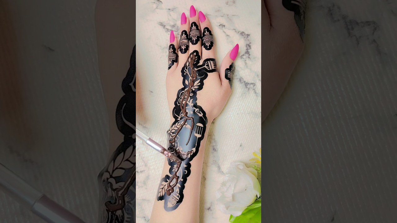 Beautiful sticker mehndi design #shorts