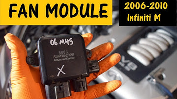 Radiator fans run constantly. Replace Fan Module. Infiniti M35 M45