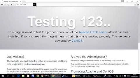 installing webserver in centos 7