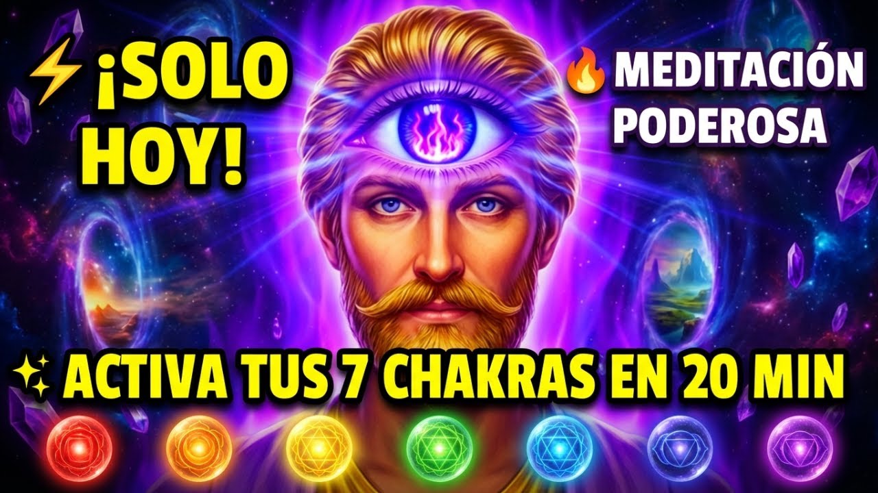 🧘 MEDITACIÓN: Saint Germain - Activación los 7 Chakras con Llama Violeta (Prepárate para Eclipses)