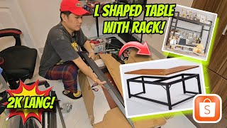 L Shaped Table from Shopee | Unboxing &amp; Review