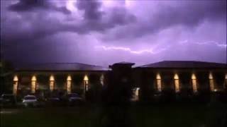 Lightning over the Hotel near Grand Canyon south rim
