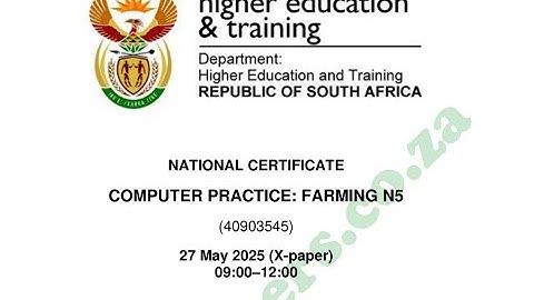 COMPUTER PRACTICE: FARMING N5 THEORY QUESTIONS JUNE 2025
