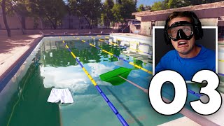 Cleaning Underwear Out of a Public Pool - Pool Cleaning Simulator - Part 3