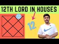 12th Lord in different Houses - Vedic Astrology