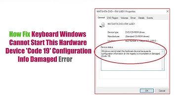 Fix Keyboard Windows Cannot Start This Hardware Device 