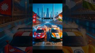 🇳🇵Nepali super car vs 🇮🇳 Indian super car #ai #nepal #india  #shortsfeed