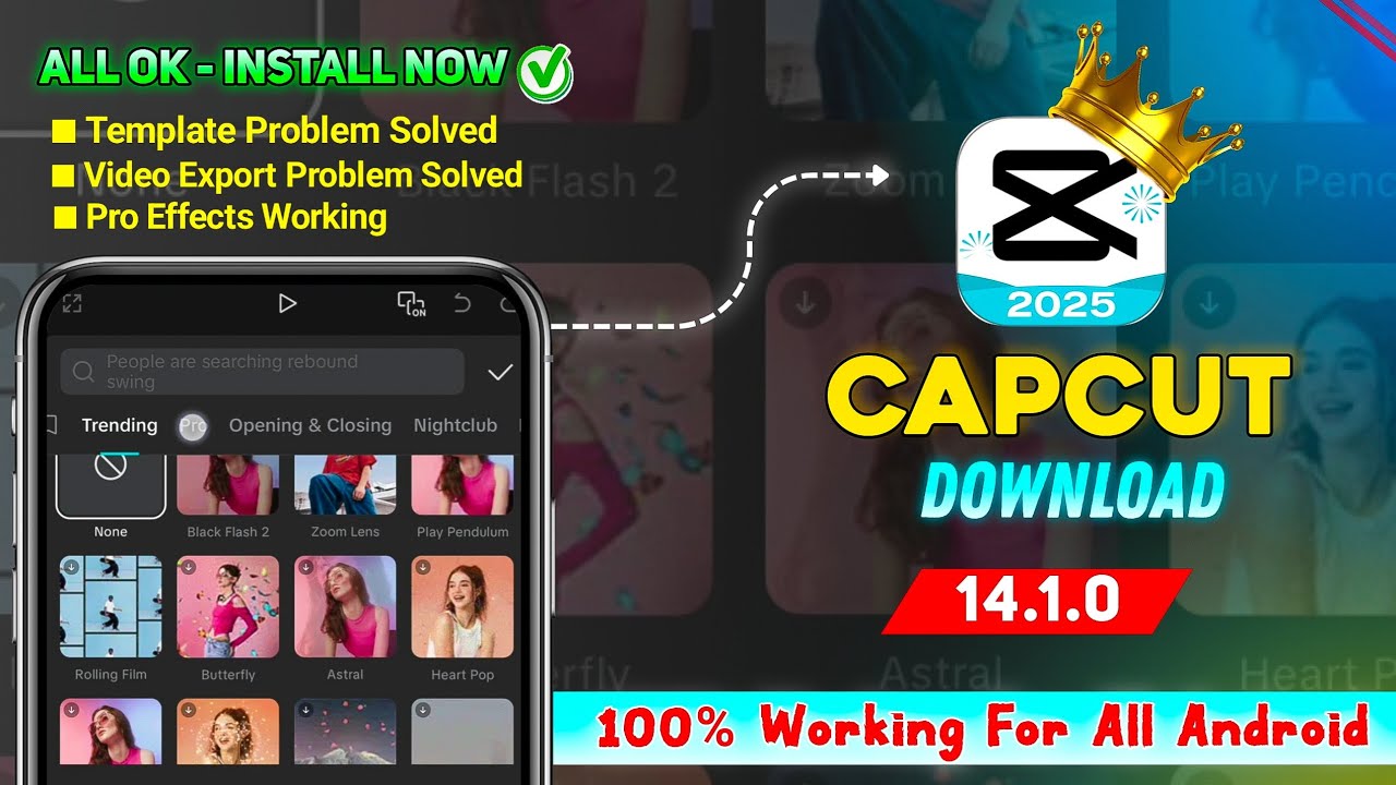 CapCut Pro Latest Update 14.1.0 | CapCut All Problem Solved in android |Export & No Internet Problem