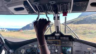 [Winair] Cockpit View Take-off at Saba (SAB/TNCS)