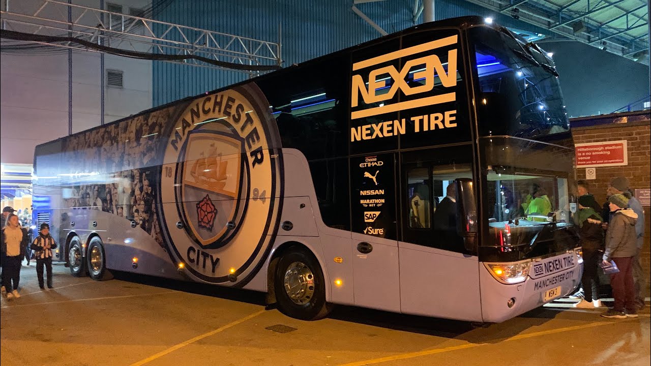 Manchester City Team Bus Reversing At SheffWed Ground YouTube