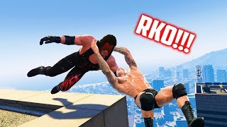 GTA 5 WRESTLING LIKE IN WWE #26 (RKO, Piledriver, Spinebuster, and more!)