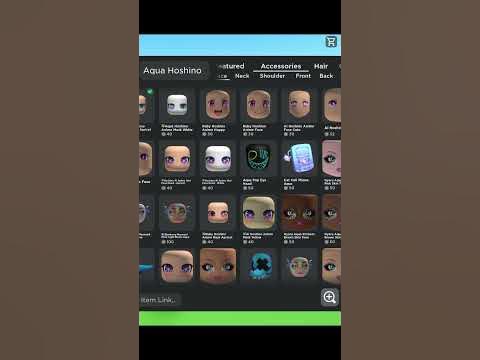 How to make hoshino aqua in roblox catalog avatar creator #fypシ #roblox