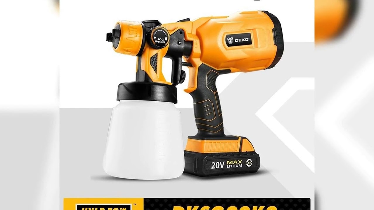 A must-have product! DEKO Spray Gun, 20V/220V High Power Home Electric Paint Sprayer, NO battery 3