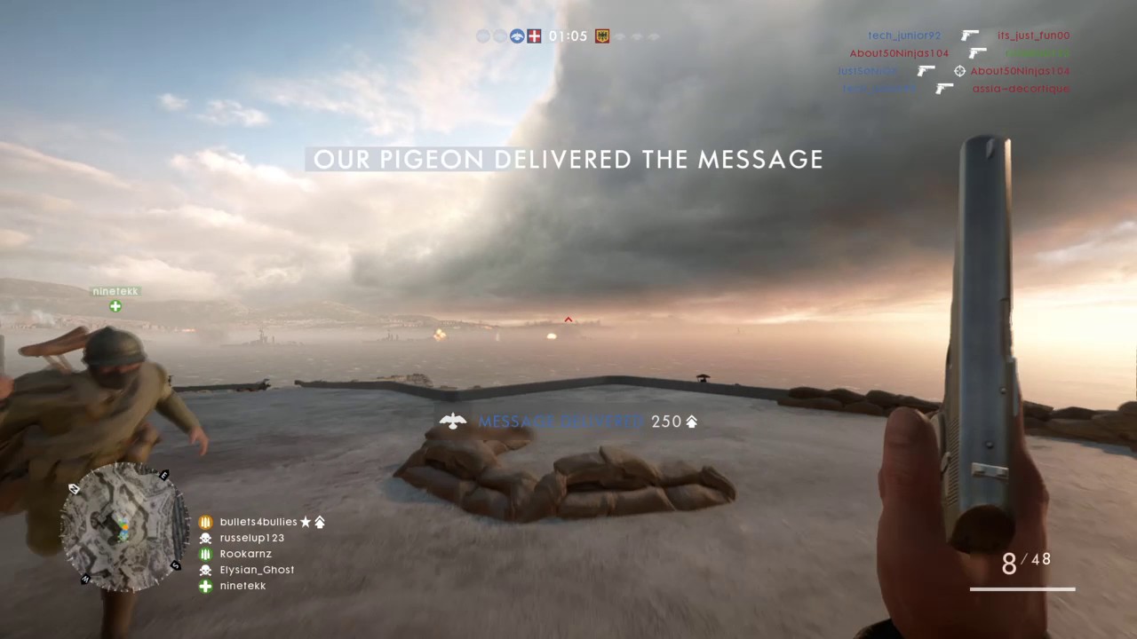 Battlefield 1 pistol and pigeons  custom server community